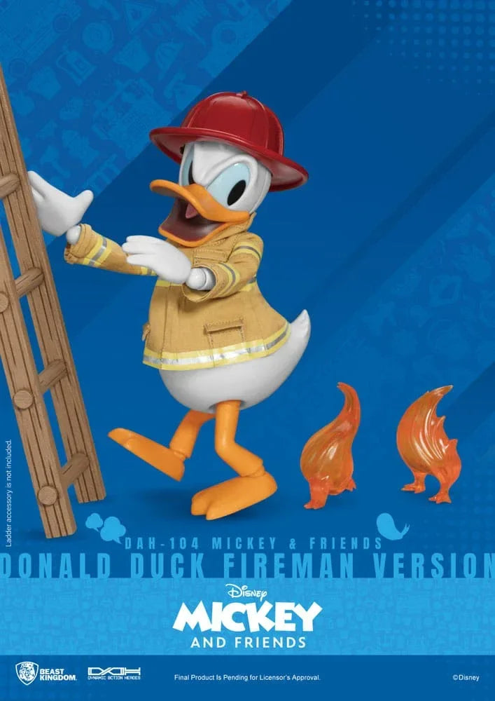 Mickey & Friends Dynamic 8ction Heroes Action Figur 1/9 Donald Duck Brandman Ver. 24 cm Beast Kingdom Toys
