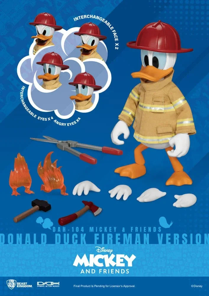 Mickey & Friends Dynamic 8ction Heroes Action Figur 1/9 Donald Duck Brandman Ver. 24 cm Beast Kingdom Toys