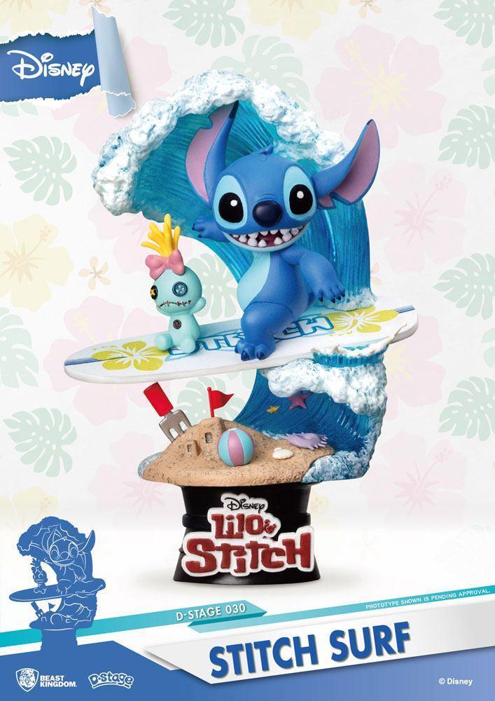 Disney Summer Series D-Stage PVC Diorama Stitch Surf 15 cm Beast Kingdom Toys