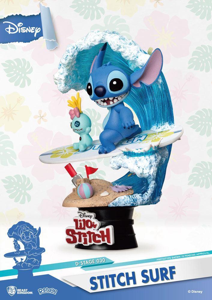 Disney Summer Series D-Stage PVC Diorama Stitch Surf 15 cm Beast Kingdom Toys