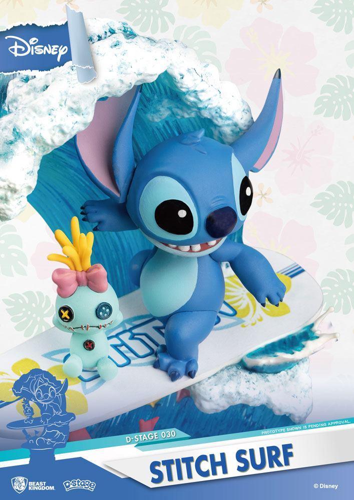 Disney Summer Series D-Stage PVC Diorama Stitch Surf 15 cm Beast Kingdom Toys