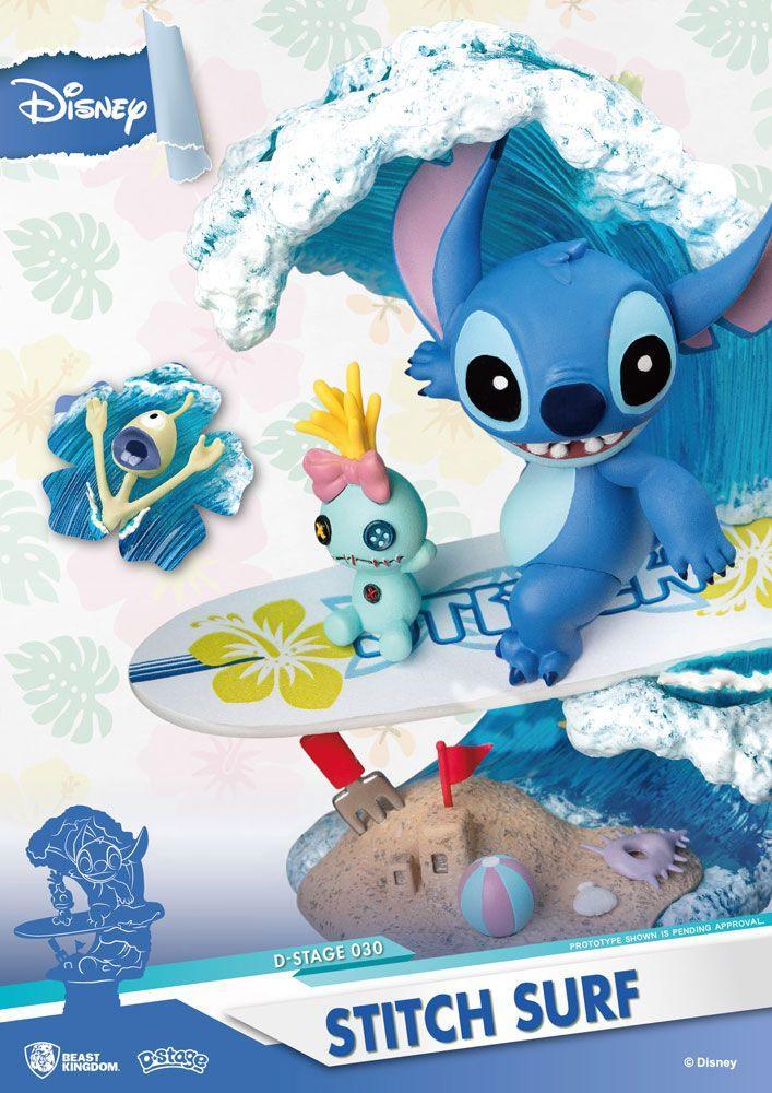Disney Summer Series D-Stage PVC Diorama Stitch Surf 15 cm Beast Kingdom Toys