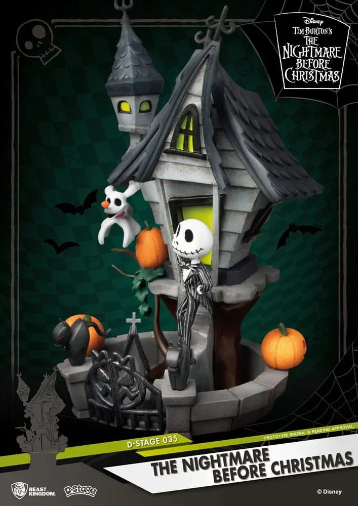 Nightmare Before Christmas D-Stage PVC Diorama Jack's Haunted House 15 cm Beast Kingdom Toys