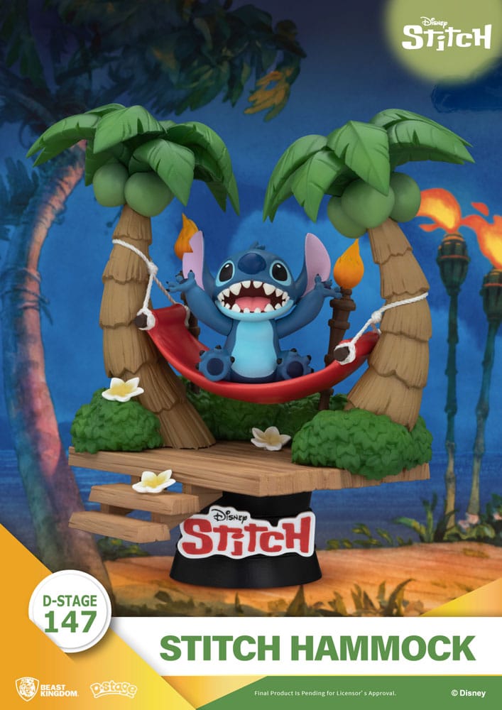 Lilo & Stitch D-Stage PVC Diorama Stitch i Hammock 13 cm Beast Kingdom Toys