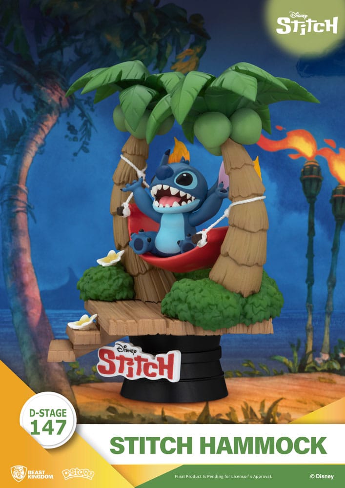 Lilo & Stitch D-Stage PVC Diorama Stitch i Hammock 13 cm Beast Kingdom Toys