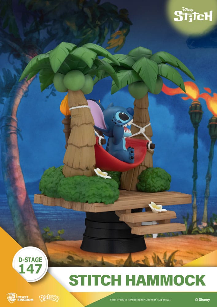 Lilo & Stitch D-Stage PVC Diorama Stitch i Hammock 13 cm Beast Kingdom Toys