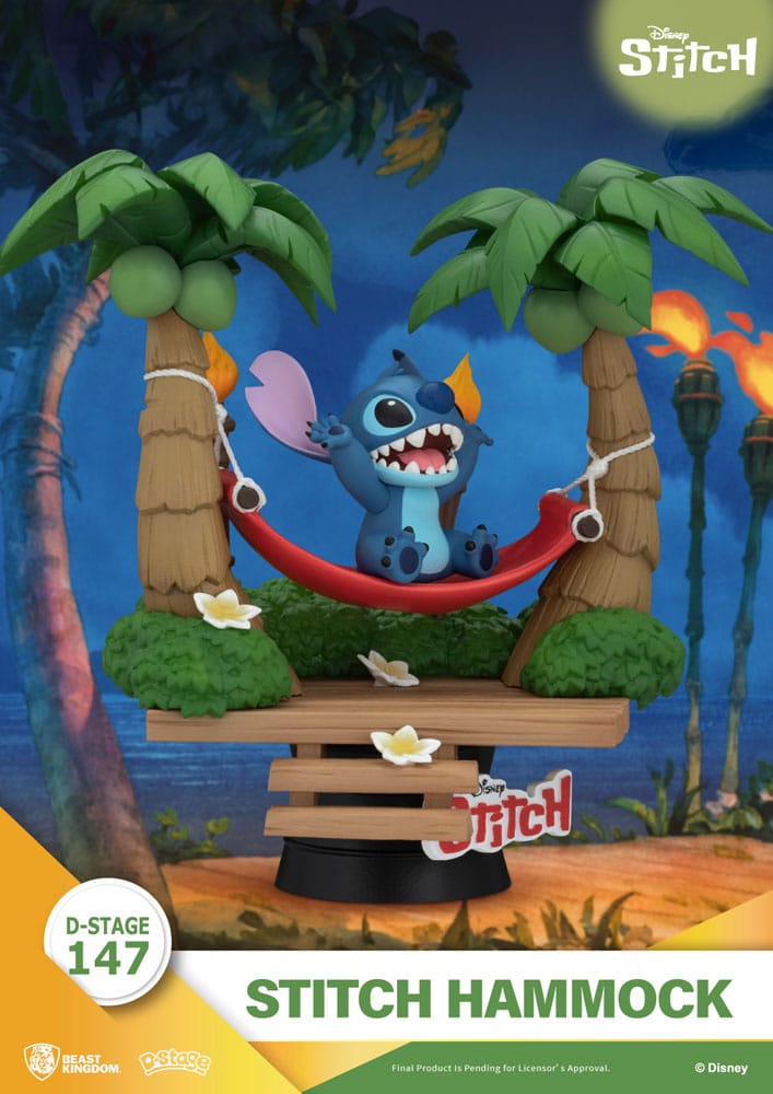 Lilo & Stitch D-Stage PVC Diorama Stitch i Hammock 13 cm Beast Kingdom Toys