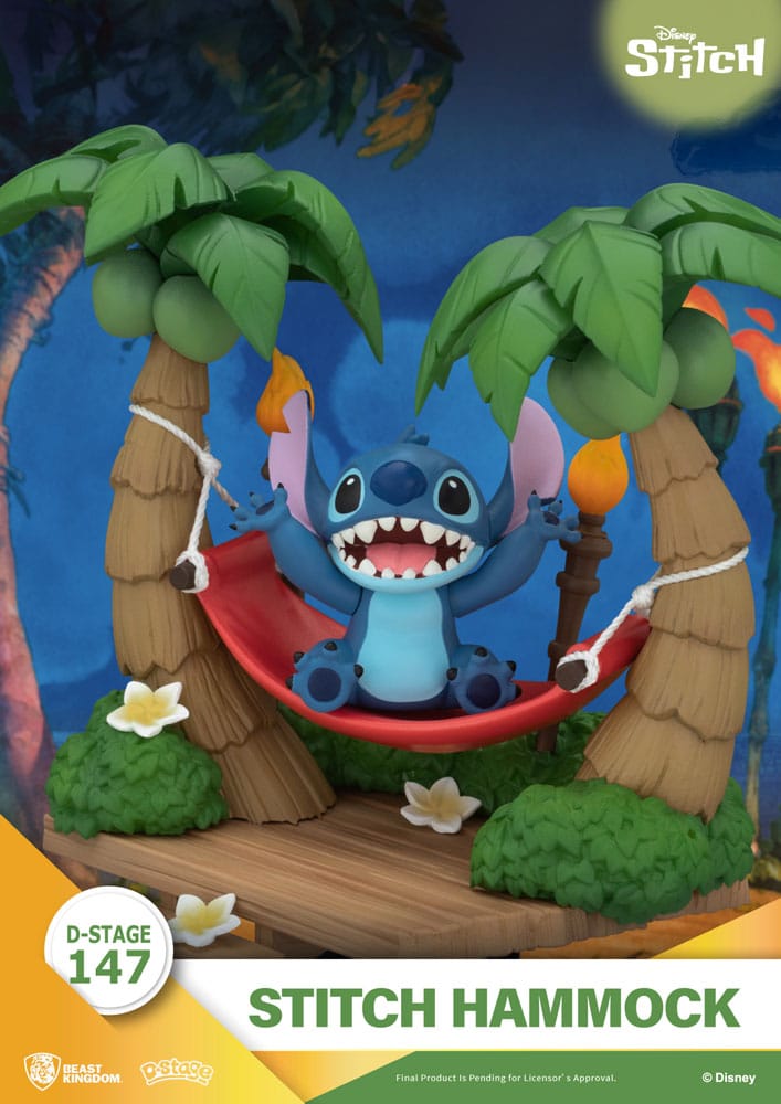 Lilo & Stitch D-Stage PVC Diorama Stitch i Hammock 13 cm Beast Kingdom Toys