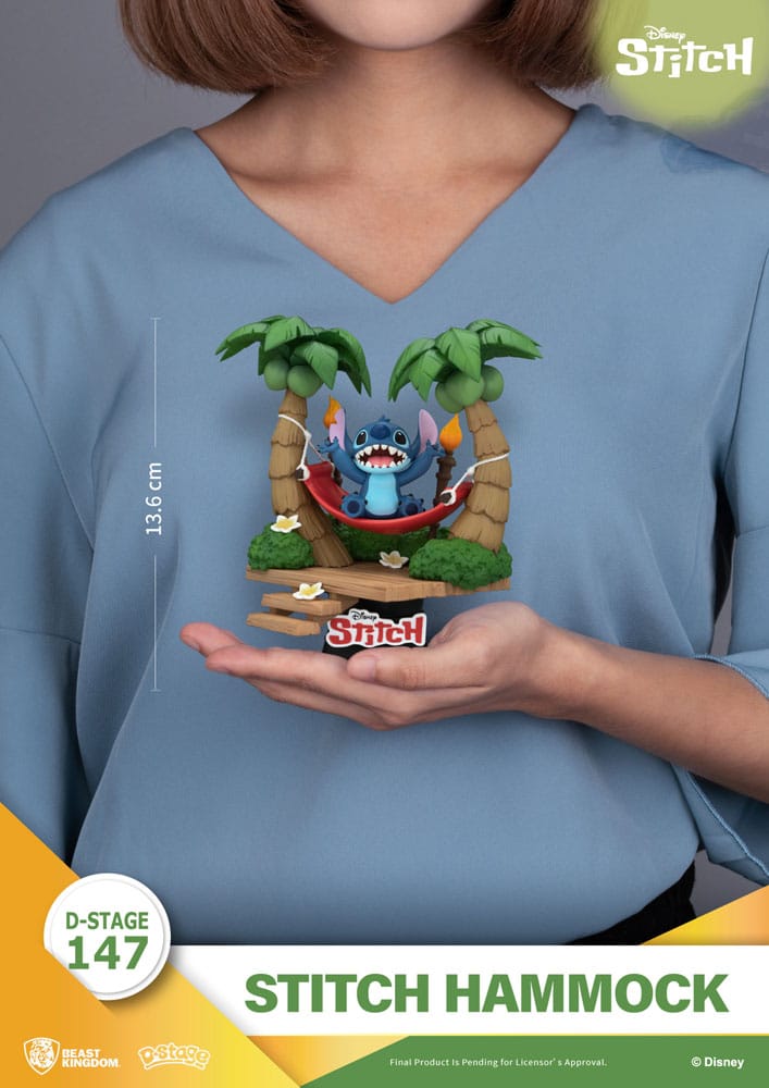Lilo & Stitch D-Stage PVC Diorama Stitch i Hammock 13 cm Beast Kingdom Toys