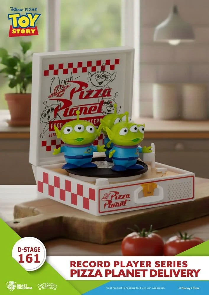 Toy Story Skivspelare Serie PVC-figur Pizza Planet Leverans 12 cm Beast Kingdom Toys