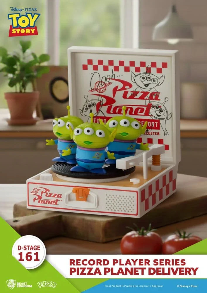 Toy Story Skivspelare Serie PVC-figur Pizza Planet Leverans 12 cm Beast Kingdom Toys