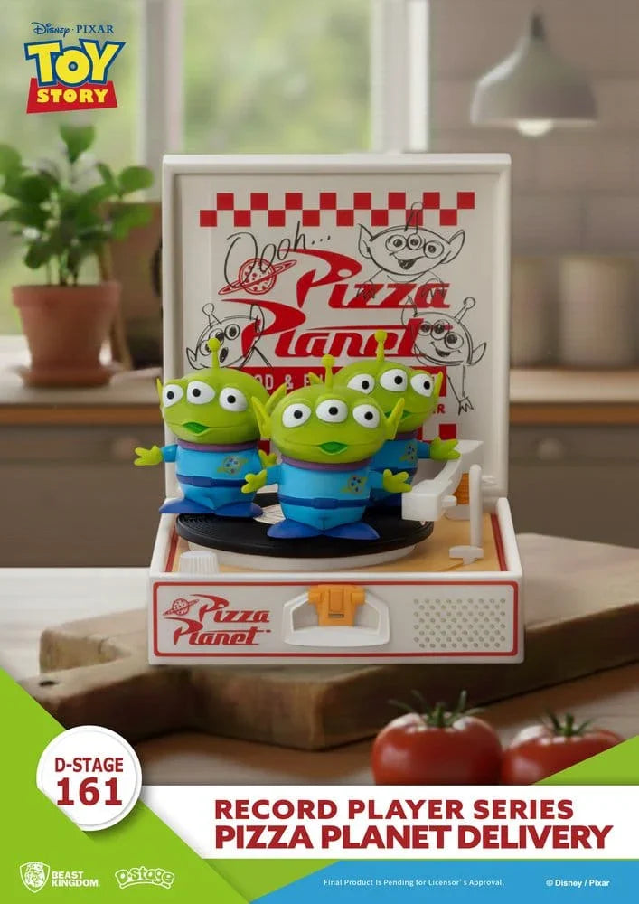 Toy Story Skivspelare Serie PVC-figur Pizza Planet Leverans 12 cm Beast Kingdom Toys