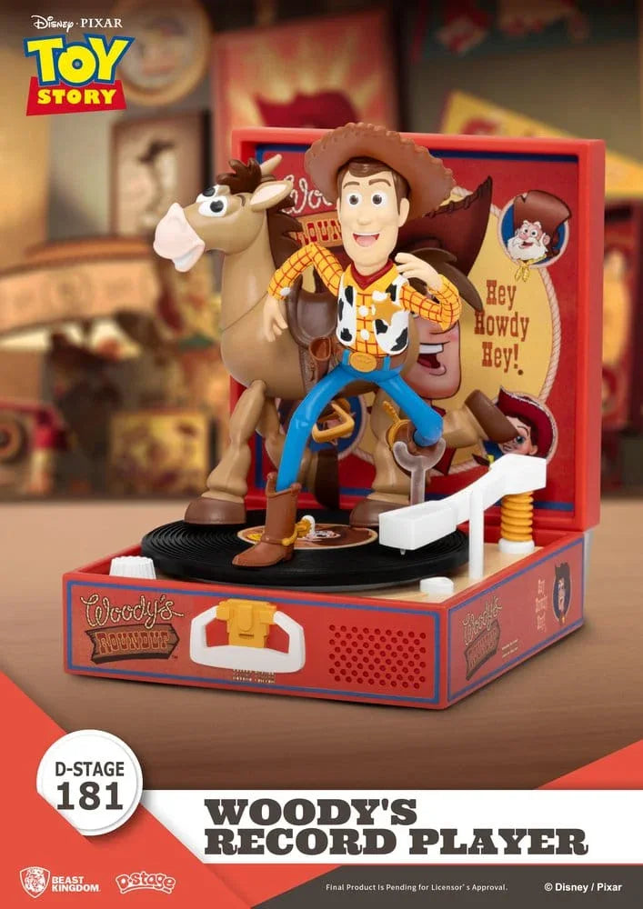 Toy Story Skivspelare Serie PVC-figur Woodys Skivspelare 13 cm Beast Kingdom Toys