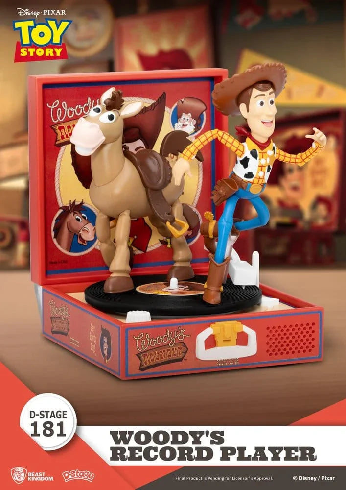 Toy Story Skivspelare Serie PVC-figur Woodys Skivspelare 13 cm Beast Kingdom Toys
