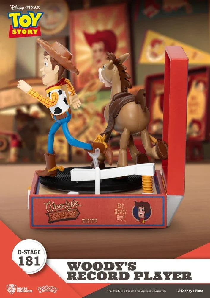 Toy Story Skivspelare Serie PVC-figur Woodys Skivspelare 13 cm Beast Kingdom Toys