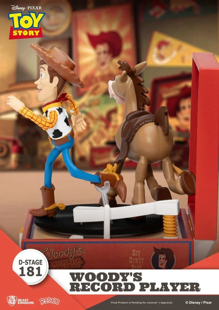 Toy Story Skivspelare Serie PVC-figur Woodys Skivspelare 13 cm Beast Kingdom Toys