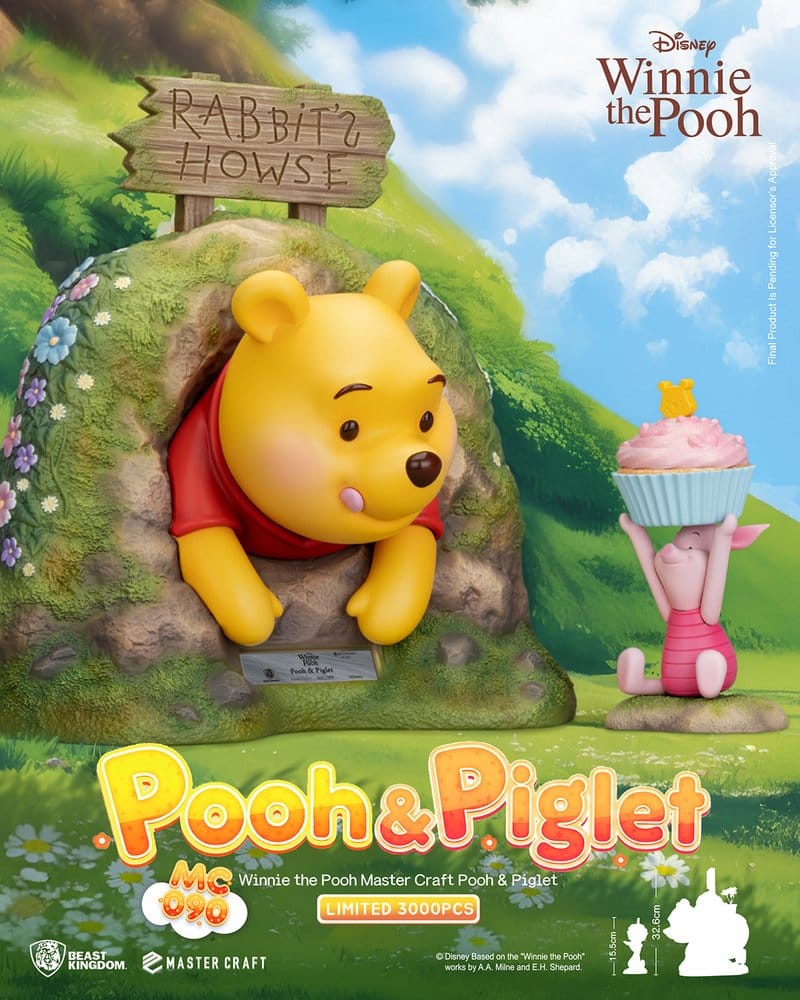 Disney Master Craft Figur Pooh & Piglet 33 cm