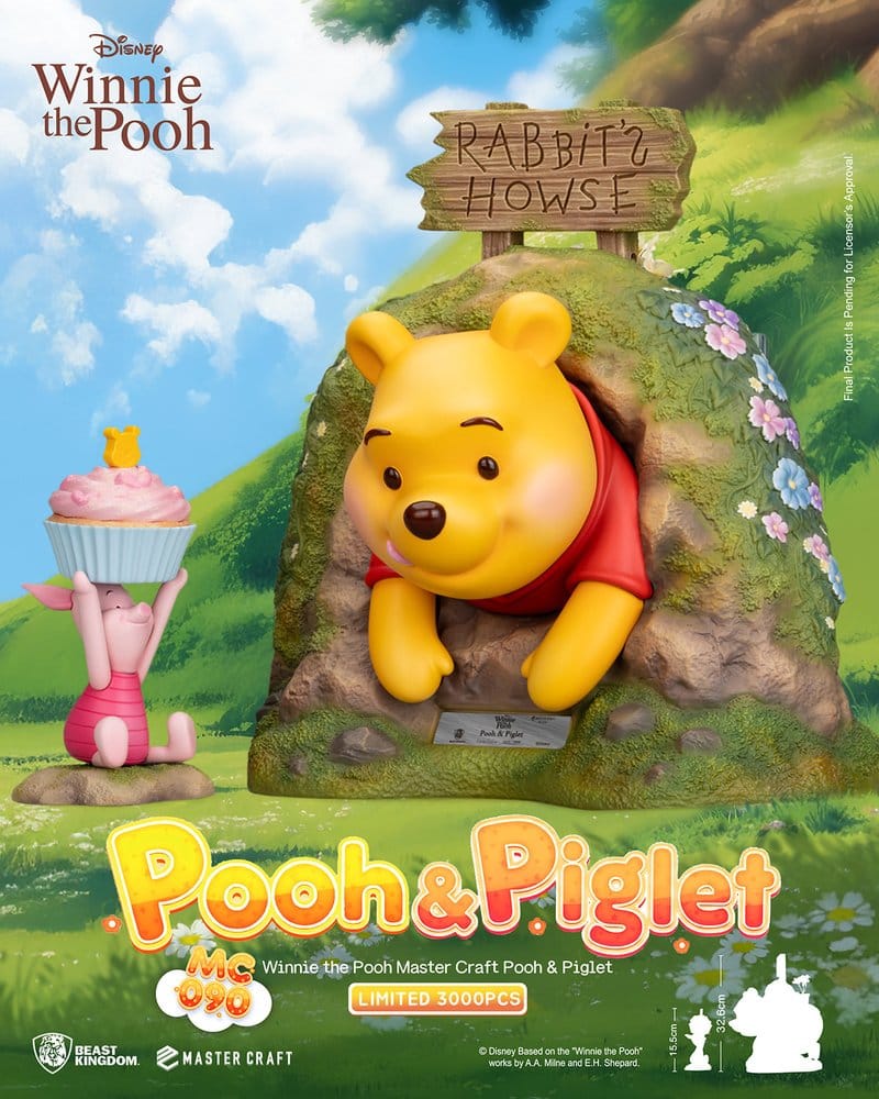 Disney Master Craft Figur Pooh & Piglet 33 cm