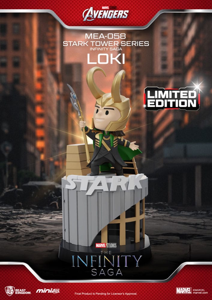 Marvel Mini Egg Attack Figures - Infinity Saga Stark Tower - Loki 12 cm Beast Kingdom Toys
