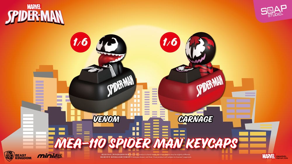 Spider Man Mini Egg Attack Blind Box Figurer nyckelringar 5 cm Sortiment (6) Beast Kingdom Toys