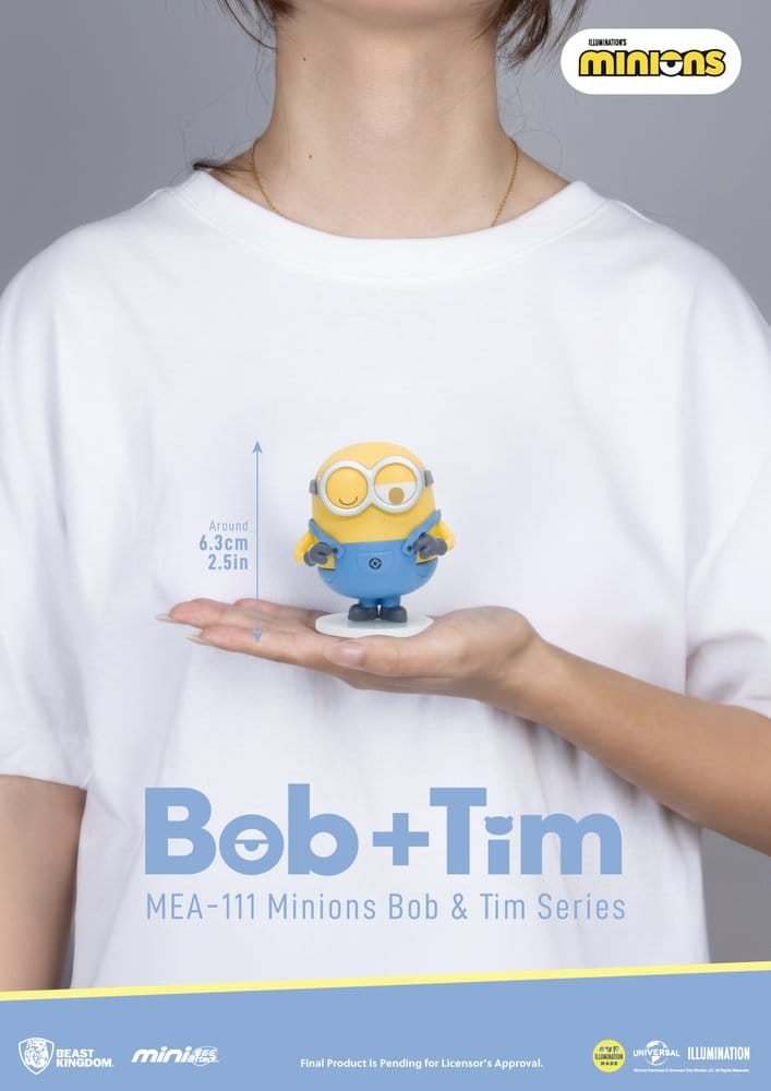 Minions Mini Egg Attack Blind Box Figurer Minions Bob & Tim serie 9 cm Sortiment (6)