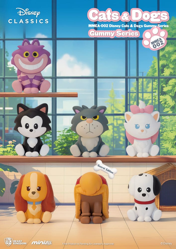 Disney Katter & Hundar Mini Egg Attack Blind Box Figurer Gummy Series 3 cm Sortiment (24)