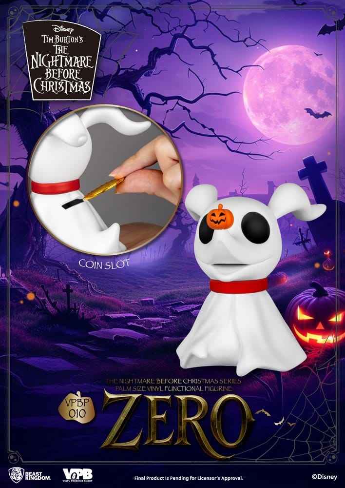The Nightmare Before Christmas Palmstorlek Figur Spargris Zero 11 cm