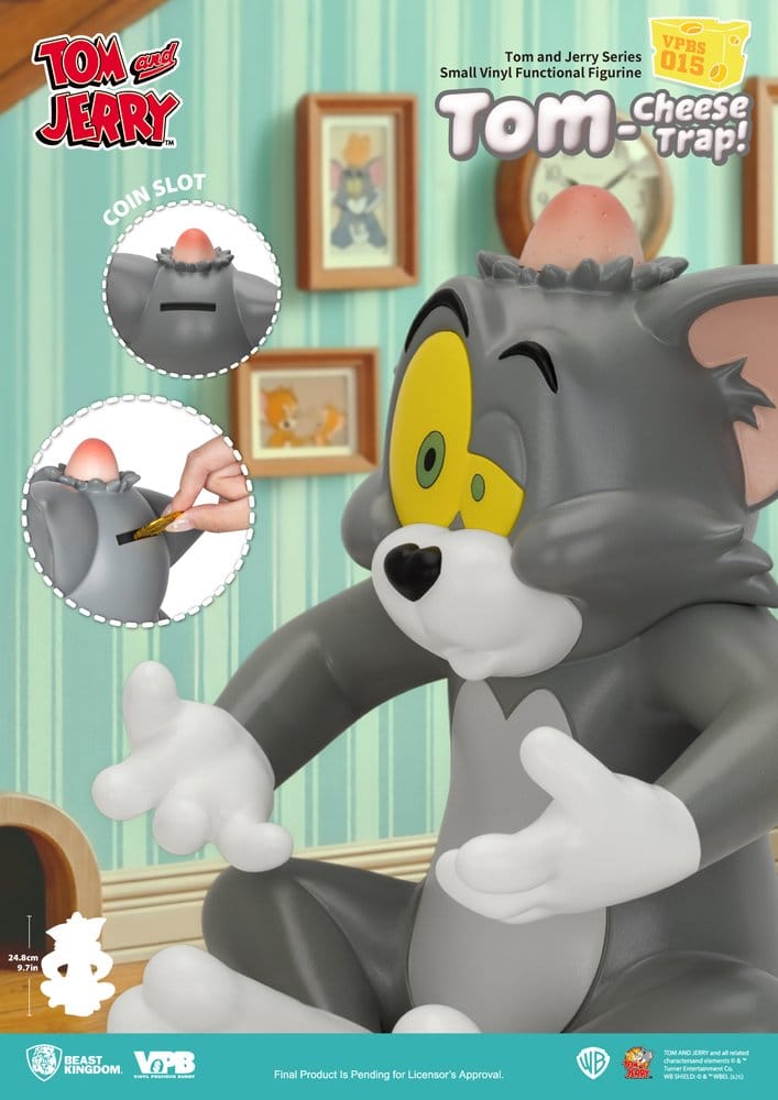 Tom och Jerry Vinyl Sparbössa Liten Serie Tom-Ostfälla! 25 cm