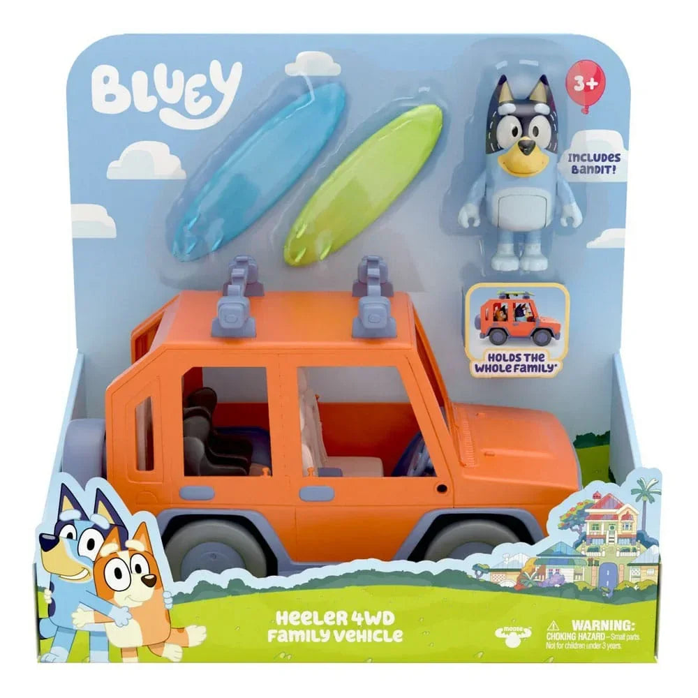 Bluey Actionfigur med Fordon - Bluey Family Cruiser Moose Toys