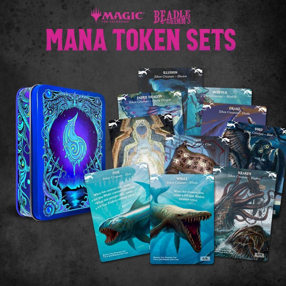 Magic the Gathering Tärningar och Token Paket Blå Mana Beadle & Grimm´s