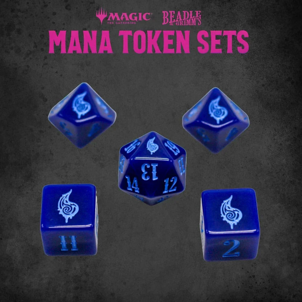 Magic the Gathering Tärningar och Token Paket Blå Mana Beadle & Grimm´s