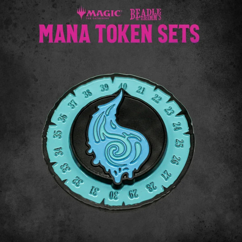 Magic the Gathering Tärningar och Token Paket Blå Mana Beadle & Grimm´s