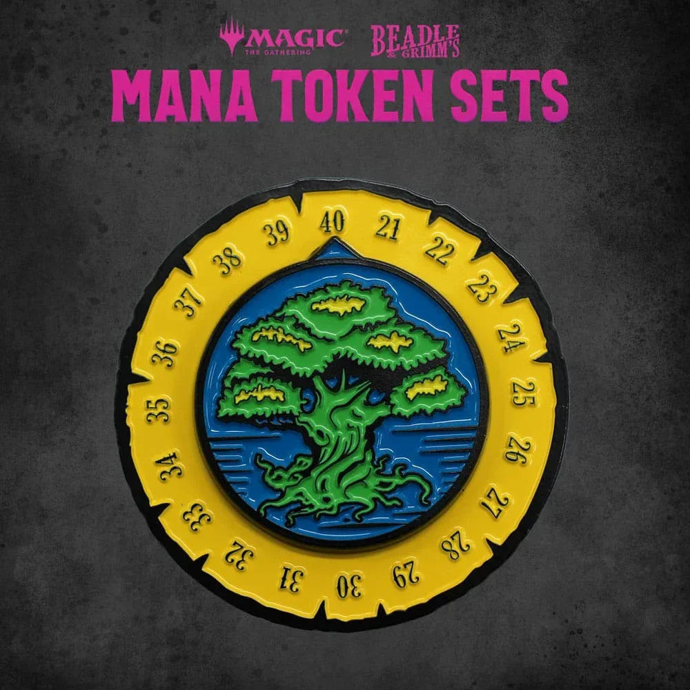Magic the Gathering Tärningar och Token Pack Grön Mana Beadle & Grimm´s