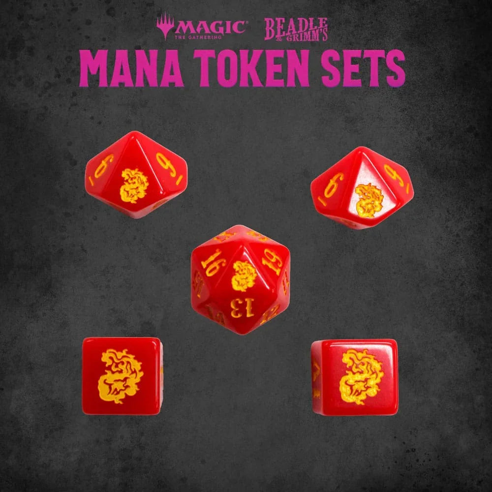 Magic: The Gathering Tärningar och Token Pack - Röd Mana Beadle & Grimm´s