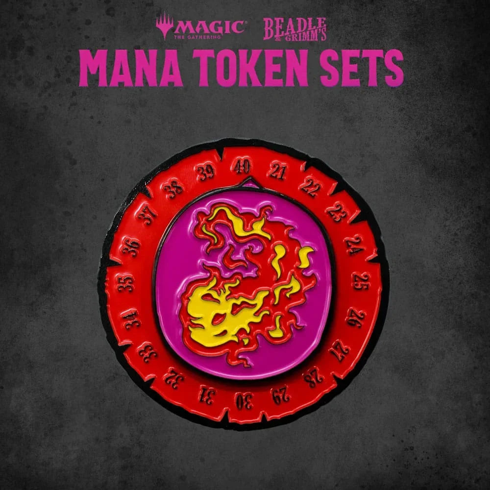 Magic: The Gathering Tärningar och Token Pack - Röd Mana Beadle & Grimm´s