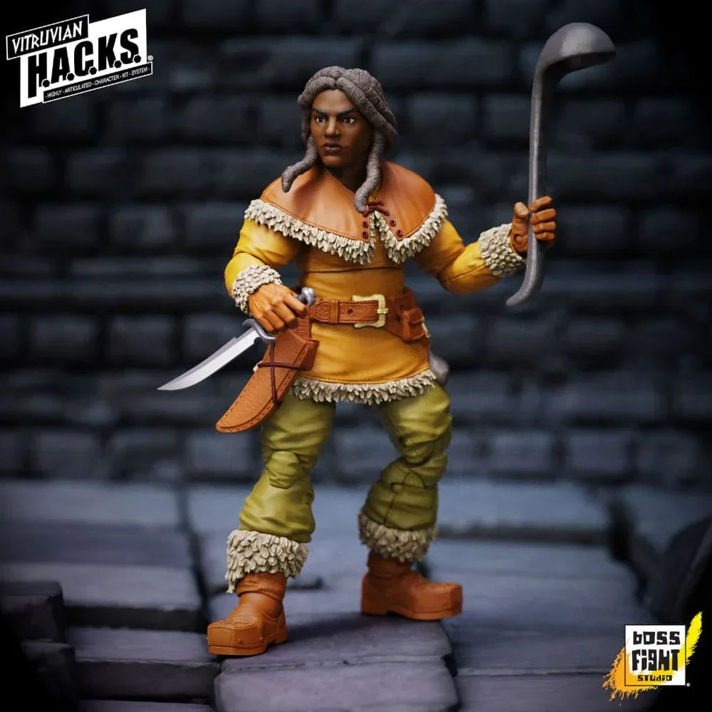 Vitruvian H.A.C.K.S. Action Figur Dwarf Tavern Keeper Madame Ruskin Boss Fight Studio