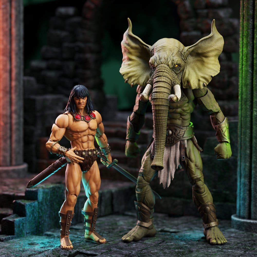 Conan den barbaren episka H.A.C.K.S.-actionfigursset Tornet av elefanten: Ung Conan och Yag Kosha