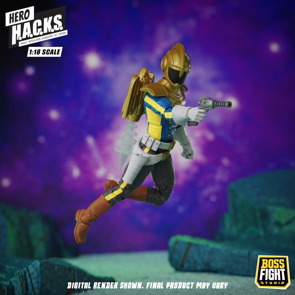 Hero H.A.C.K.S. Core Action Figure 1/18 Heroes and Villains Wave 1 Jett Steelblade: Stellar Knight of Accord