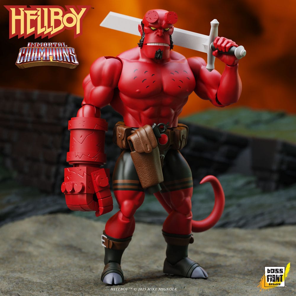 Hellboy Action Figur 14 cm - Retro Samlarfigur Boss Fight Studio