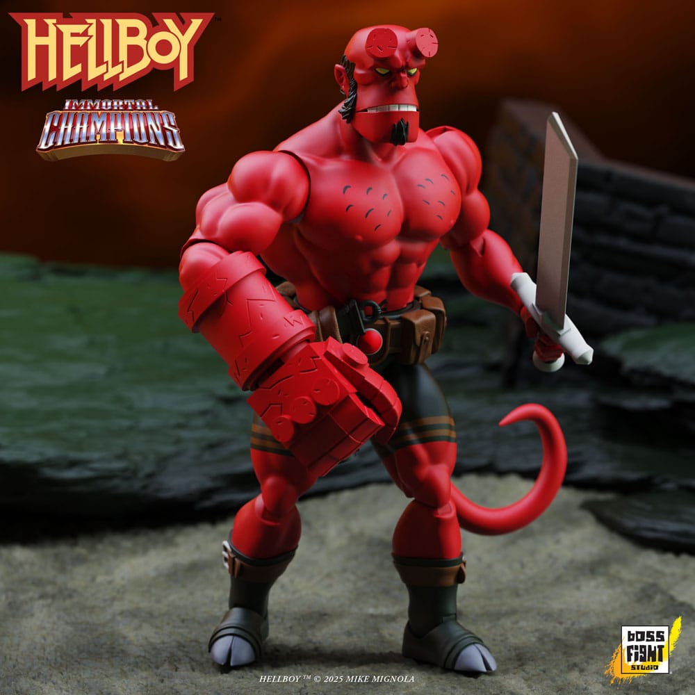 Hellboy Action Figur 14 cm - Retro Samlarfigur Boss Fight Studio