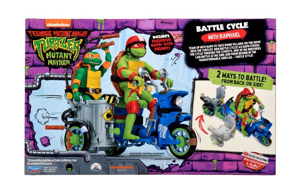 Teenage Mutant Ninja Turtles: Mutant Mayhem Action Figur Raphael & Scooter med Sidovagn 11 cm Playmates