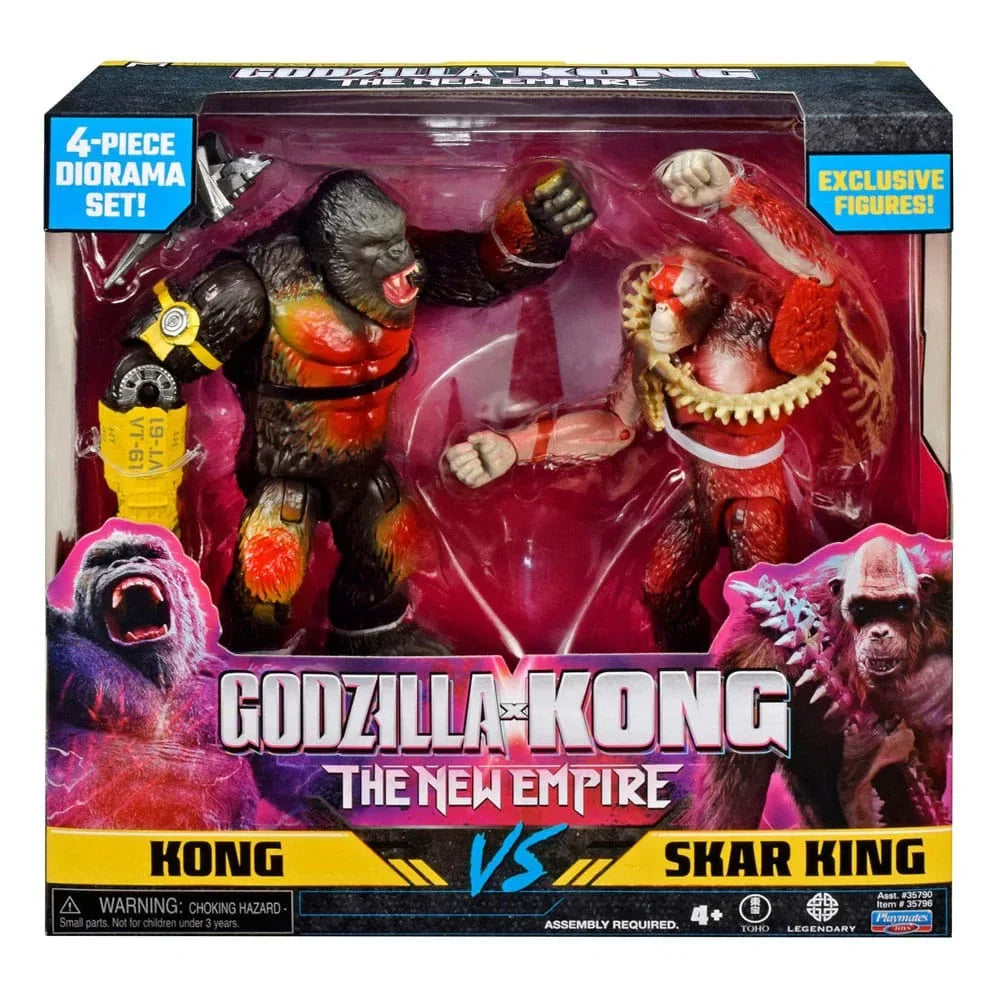 Godzilla x Kong: The New Empire Diorama 2-Pack Kong vs Skar 15 cm Playmates