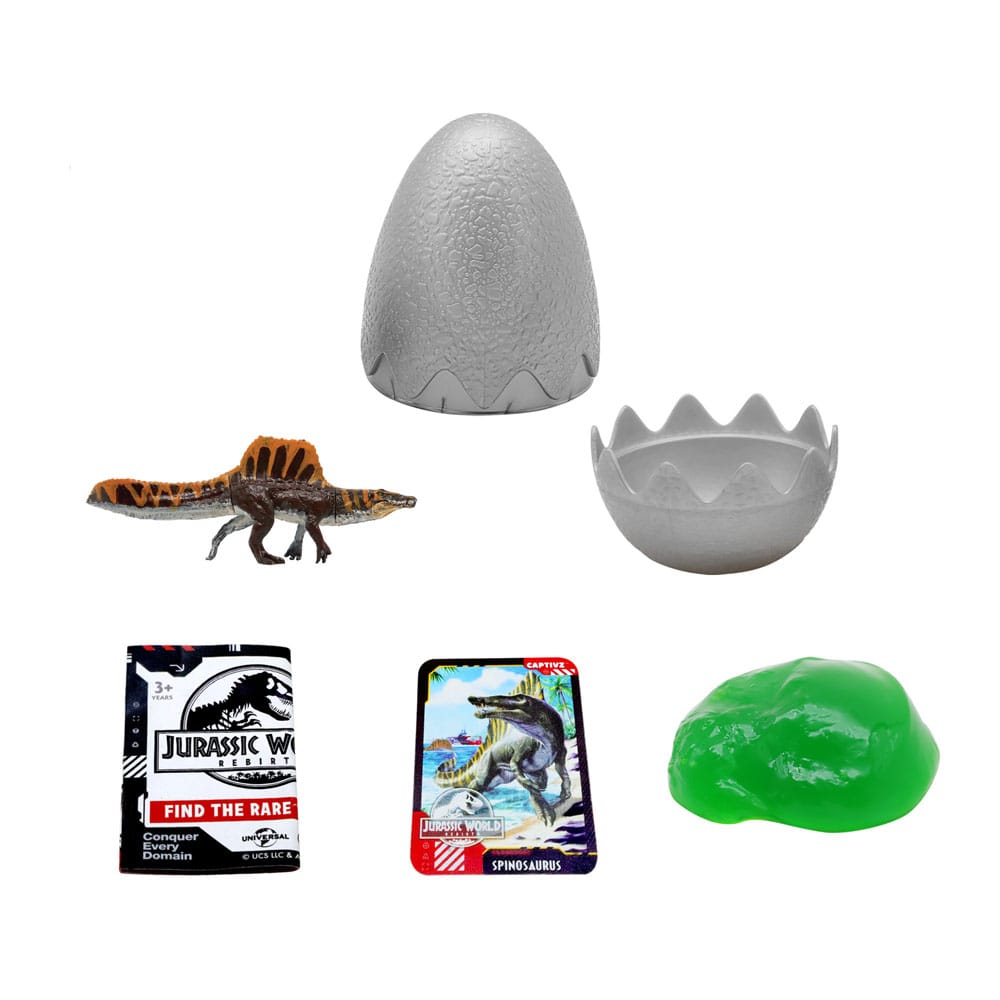 Jurassic World Rebirth Pop N Lock Breach Blind Box Captivz Build n Battle Dinos Display (12) BOTI