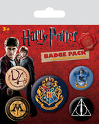 Harry Potter Pin-Back Buttons 5-Pack Hogwarts Pyramid International