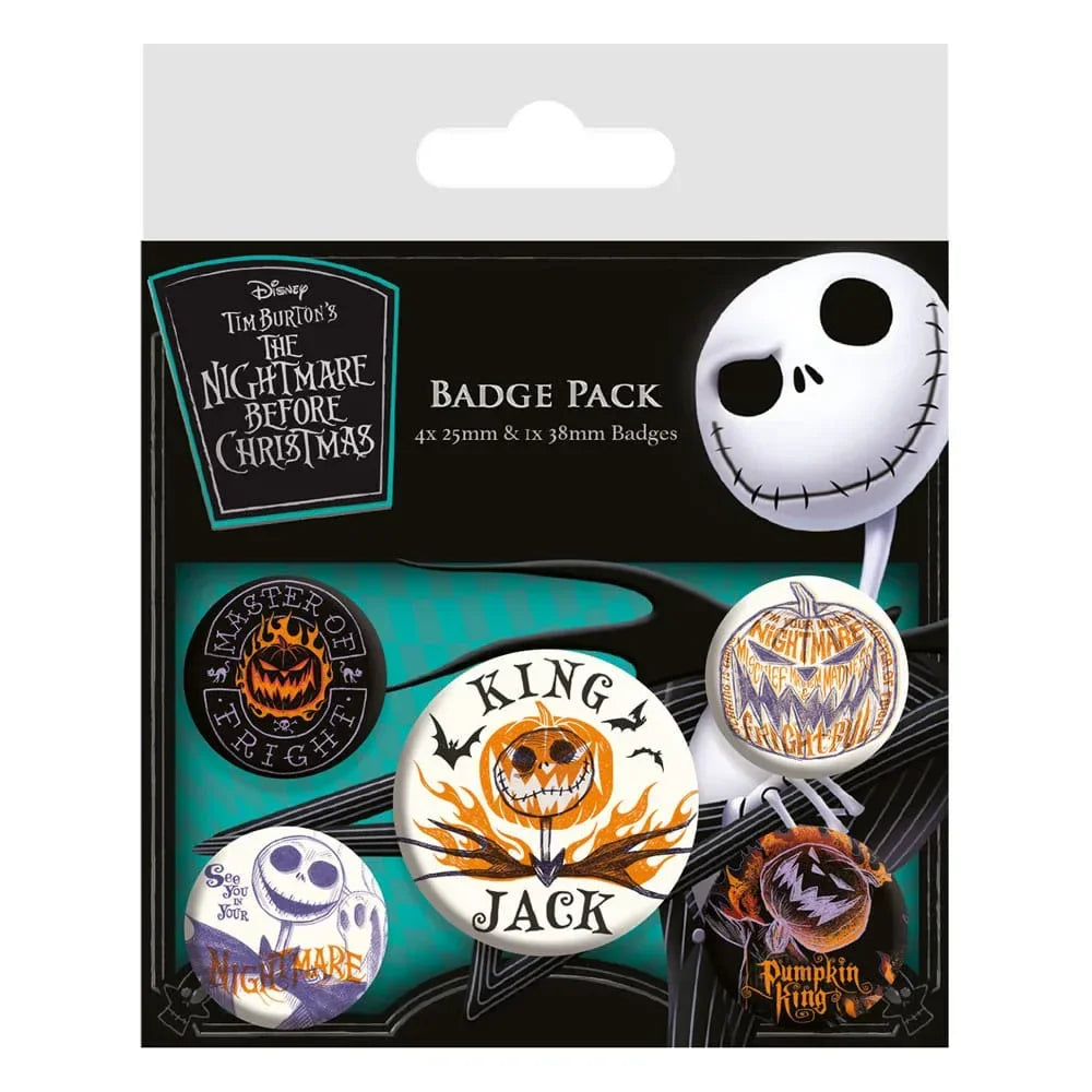 Nightmare Before Christmas Pin-Back Buttons 5-Pack Colourful Shadows Pyramid International