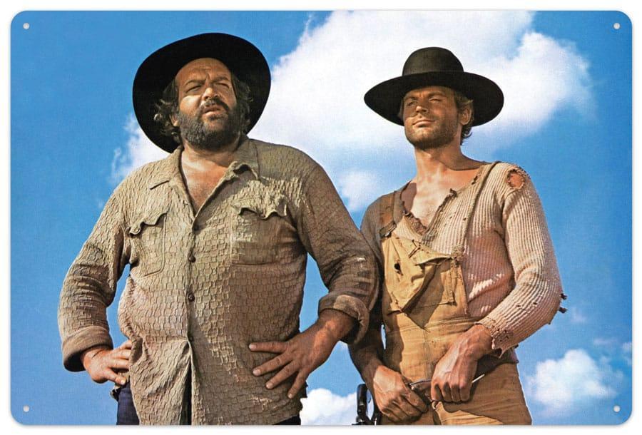 Bud Spencer & Terence Hill Tin Sky Sign 20 x 30 cm Blechwaren Fabrik Braunschweig
