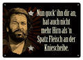 Bud Spencer Tin Skylt - Nun guck' ihn dir an, 10 x 15 cm Blechwaren Fabrik Braunschweig