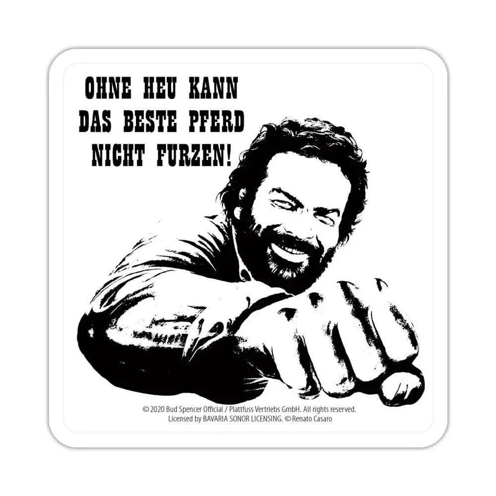 Bud Spencer Tin Coasters Faust Pferd 10 x 10 cm Blechwaren Fabrik Braunschweig
