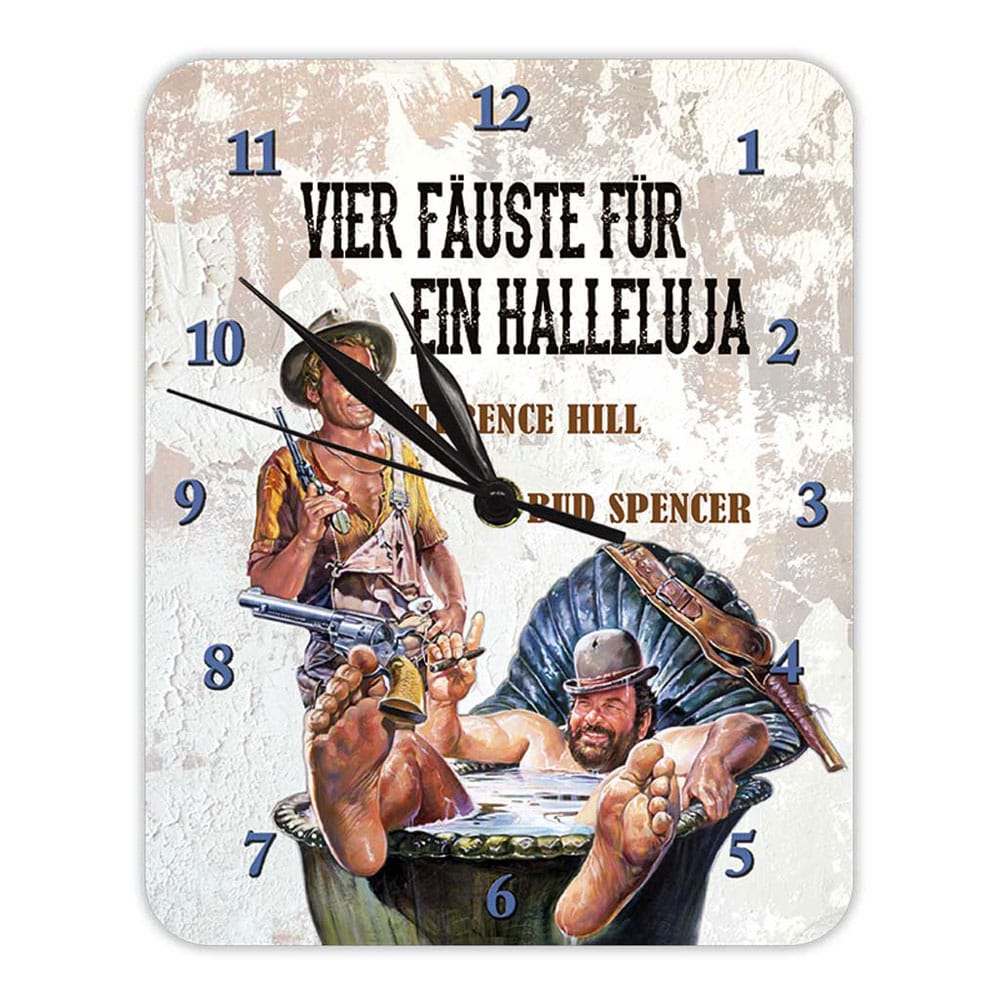 Bud Spencer & Terence Hill Väckarklocka - Vier Fäuste für ein Halleluja Blechwaren Fabrik Braunschweig