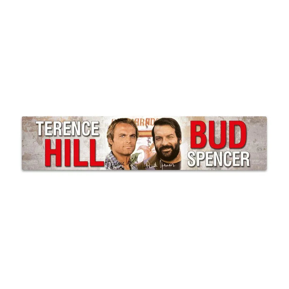 Bud Spencer & Terence Hill Tin Skylt med Magnet Autogramm 16 x 3,5 cm Blechwaren Fabrik Braunschweig